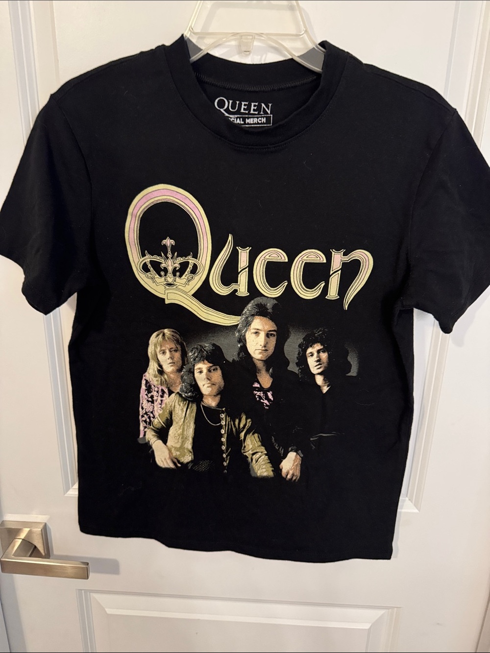 Queen Official Merch Black Short Sleeve Band Tee